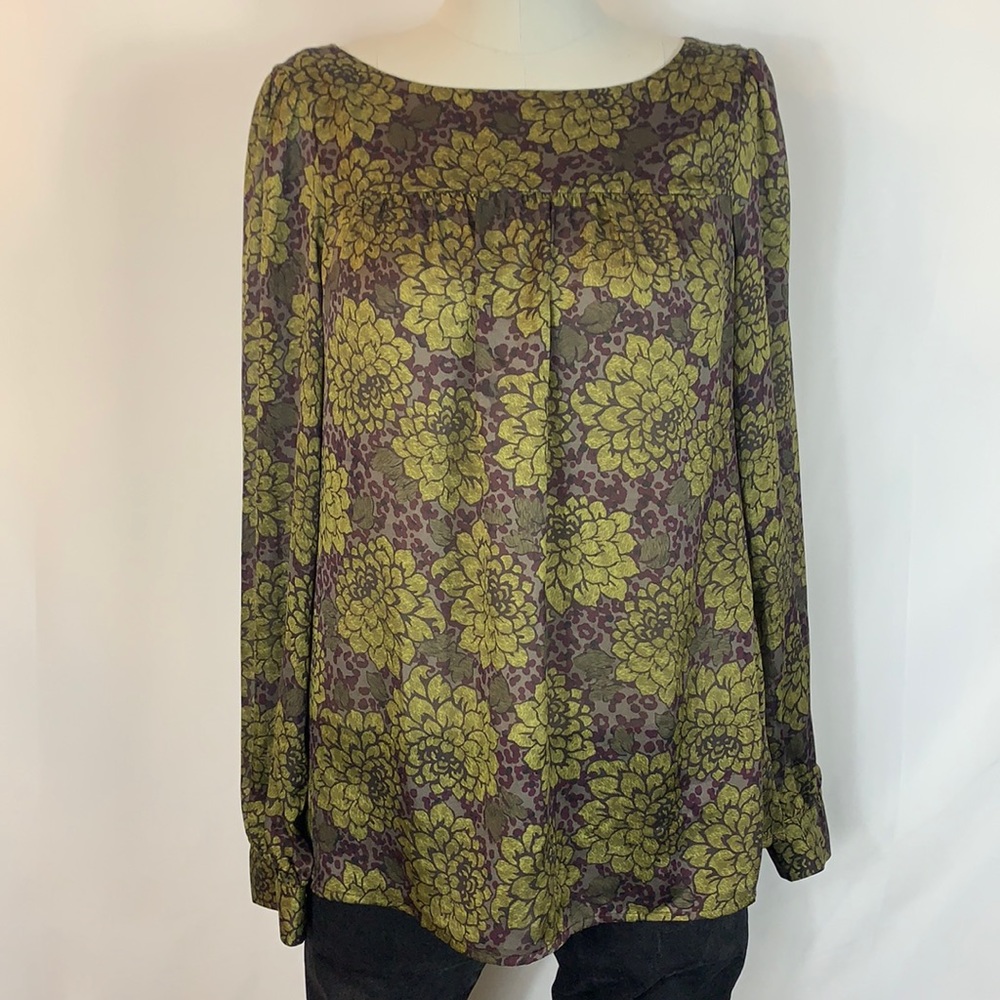 LOFT Floral Blouse Long Sleeve
